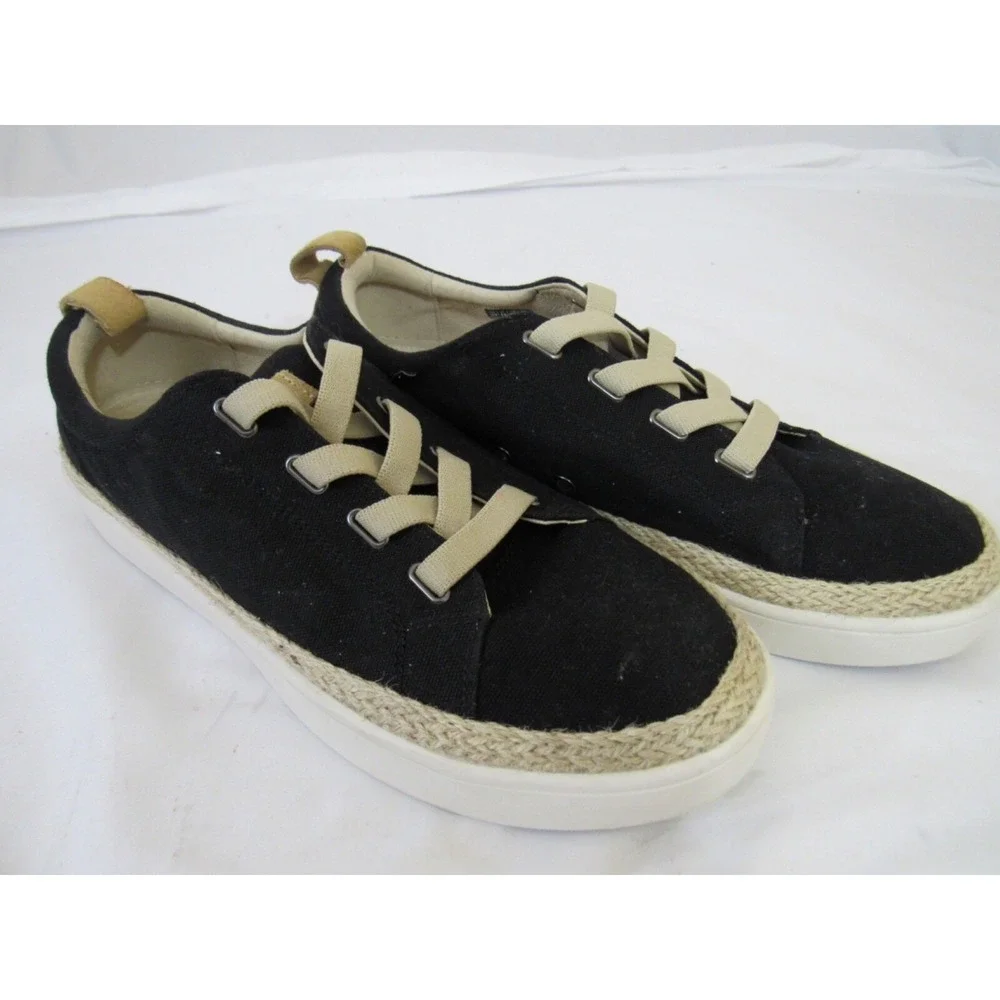 Spenco Women's Malibu Sneaker Black Espadrille Shoe Comfort Causal‎ Size 10B